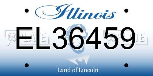 EL36459 Illinois License Plate