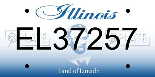 EL37257 Illinois License Plate