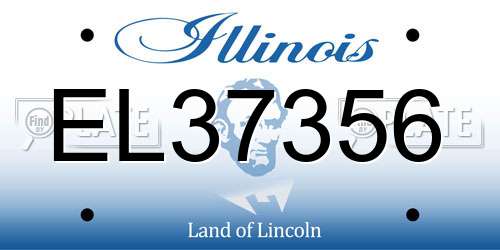 EL37356 Illinois License Plate