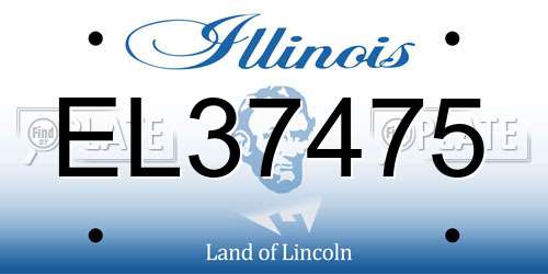 EL37475 Illinois License Plate
