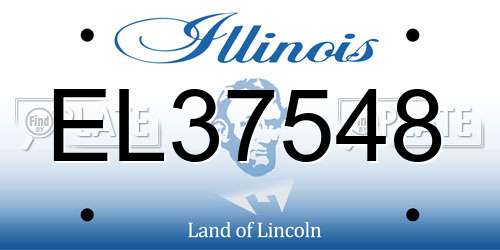 EL37548 Illinois License Plate
