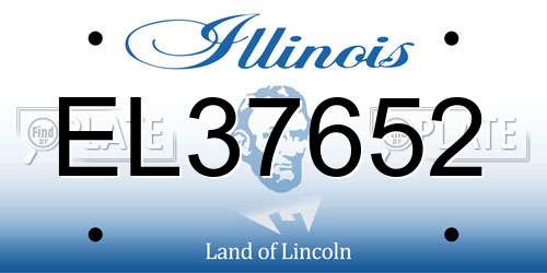 EL37652 Illinois License Plate
