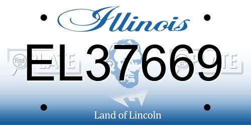 EL37669 Illinois License Plate
