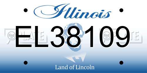 EL38109 Illinois License Plate
