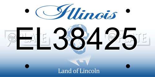 EL38425 Illinois License Plate