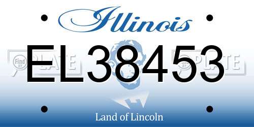 EL38453 Illinois License Plate