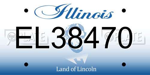 EL38470 Illinois License Plate
