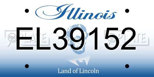 EL39152 Illinois License Plate