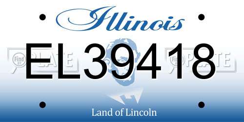 EL39418 license plate in IL state