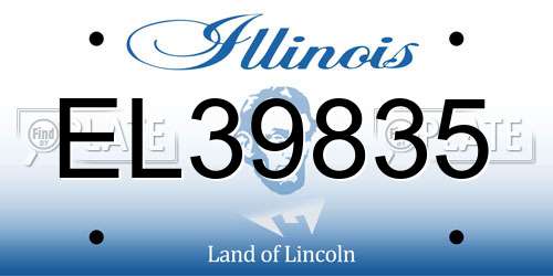 EL39835 Illinois License Plate