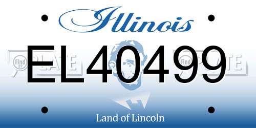 EL40499 Illinois License Plate