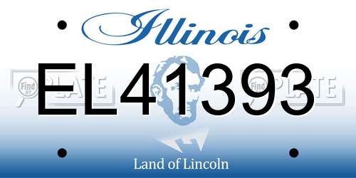 EL41393 Illinois License Plate