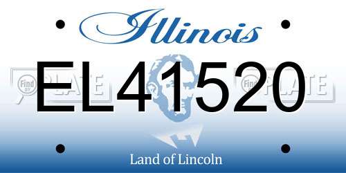 EL41520 Illinois License Plate