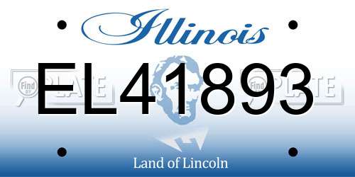 EL41893 Illinois License Plate