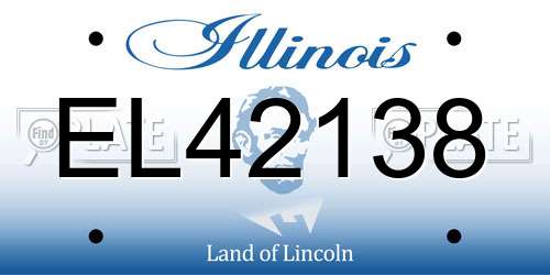 EL42138 Illinois License Plate