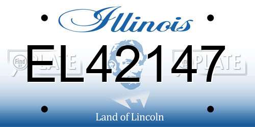 EL42147 Illinois License Plate
