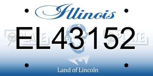 EL43152 Illinois License Plate