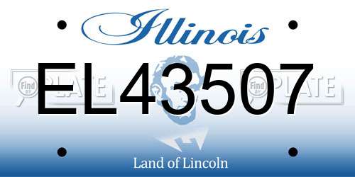 EL43507 Illinois License Plate