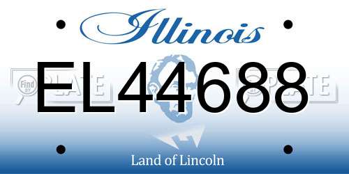 EL44688 Illinois License Plate