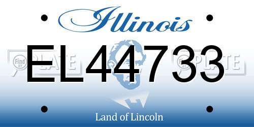 EL44733 Illinois License Plate