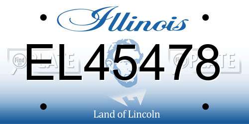 EL45478 Illinois License Plate