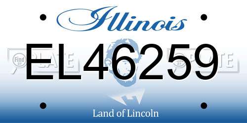 EL46259 Illinois License Plate