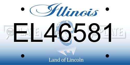 EL46581 Illinois License Plate