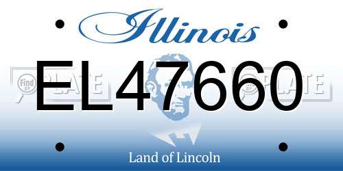 EL47660 Illinois License Plate