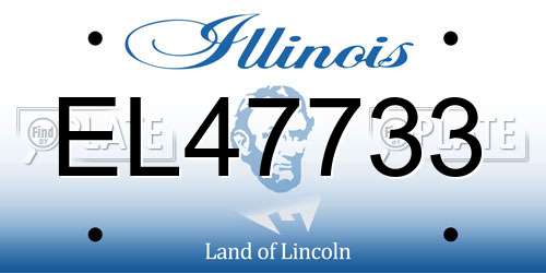 EL47733 Illinois License Plate