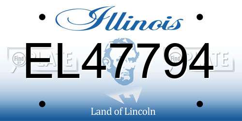 EL47794 Illinois License Plate