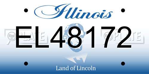EL48172 Illinois License Plate