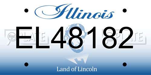 EL48182 Illinois License Plate