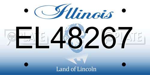 EL48267 Illinois License Plate