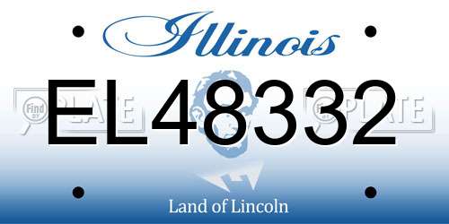 EL48332 Illinois License Plate