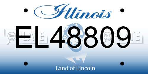 EL48809 Illinois License Plate