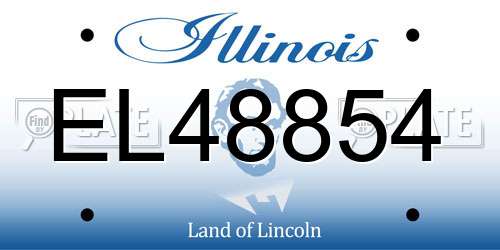 EL48854 Illinois License Plate
