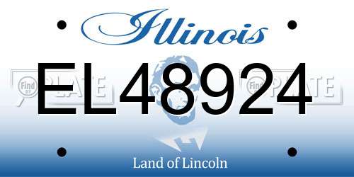 EL48924 Illinois License Plate