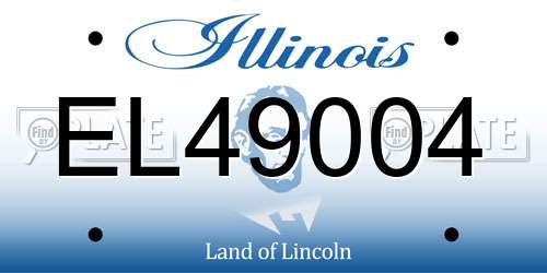 EL49004 Illinois License Plate