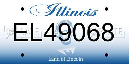 EL49068 Illinois License Plate