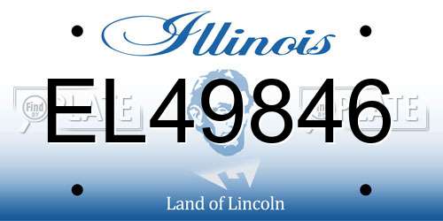 EL49846 Illinois License Plate