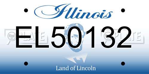 EL50132 Illinois License Plate