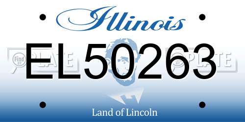 EL50263 Illinois License Plate