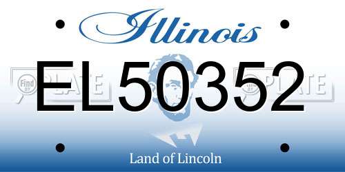 EL50352 Illinois License Plate