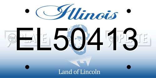 EL50413 Illinois License Plate