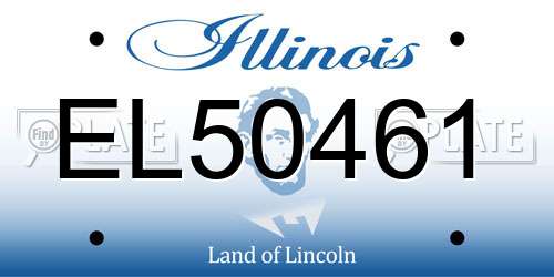 EL50461 Illinois License Plate