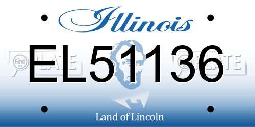 EL51136 Illinois License Plate