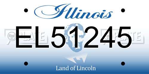 EL51245 Illinois License Plate