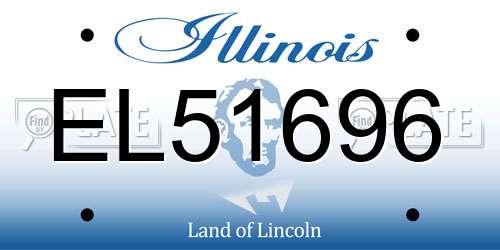 EL51696 Illinois License Plate