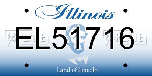 EL51716 Illinois License Plate