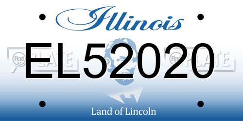 EL52020 Illinois License Plate
